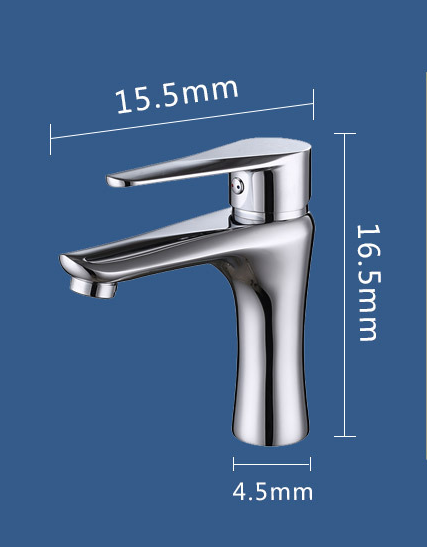 Silver Faucet Copper Chrome plating hot and cold faucet 7